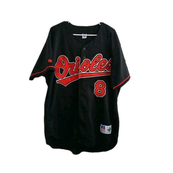 Russell Athletics Baltimore Orioles Cal Ripken Jr. Jersey Sz 48 XL Black Vintage - Picture 1 of 6